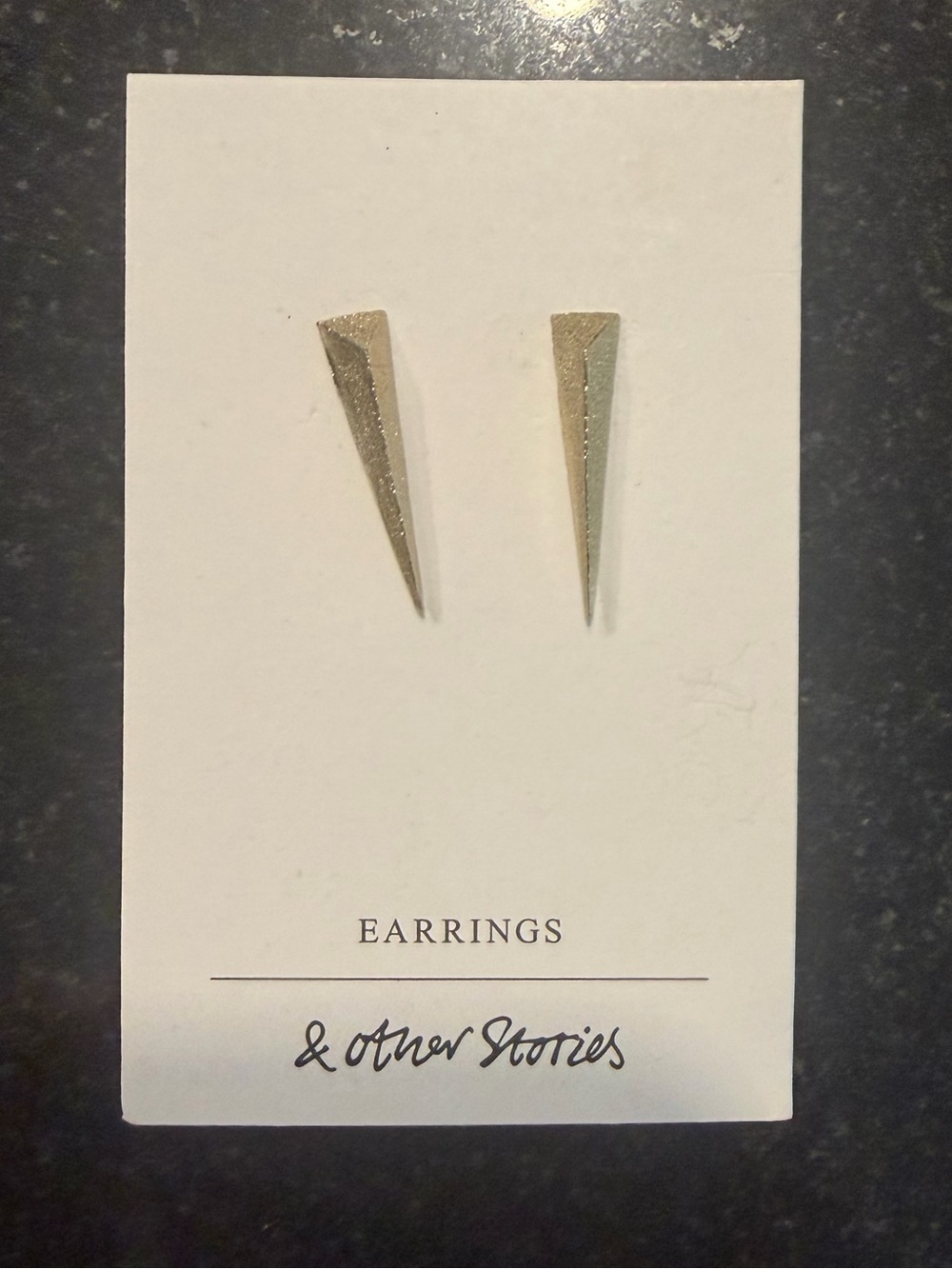 & Other Stories Gold Geometric Spike Stud Earrings
